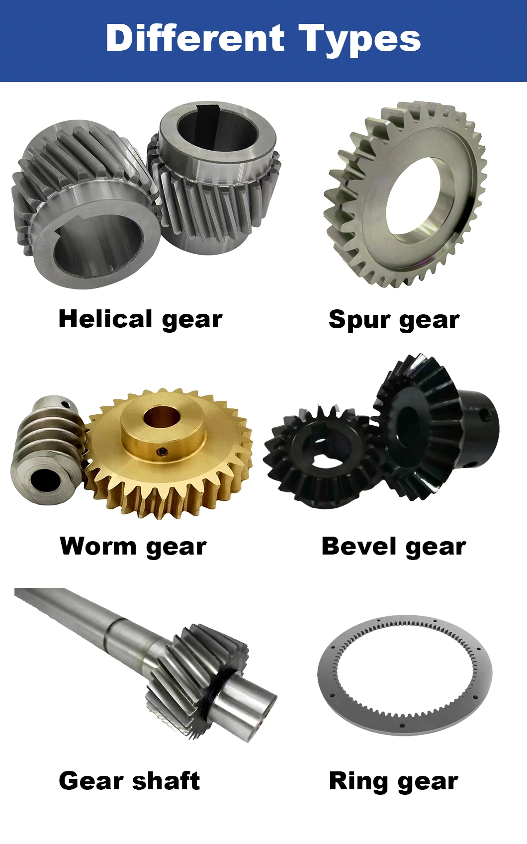 Gear Wheel Precision Forging Transmission Drive Differential Pinion Sprocket Steel Hardened Helical Worm Rack Crown Straight Spiral Spur Bevel Gears