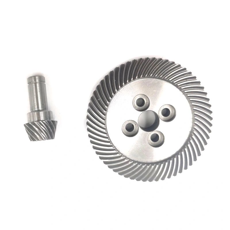 Stainless Steel Aluminum Metric Steering Spline Shaft Pinion Wheel Hobbing Forged Straight Spiral Bevel Worm spiral Gear