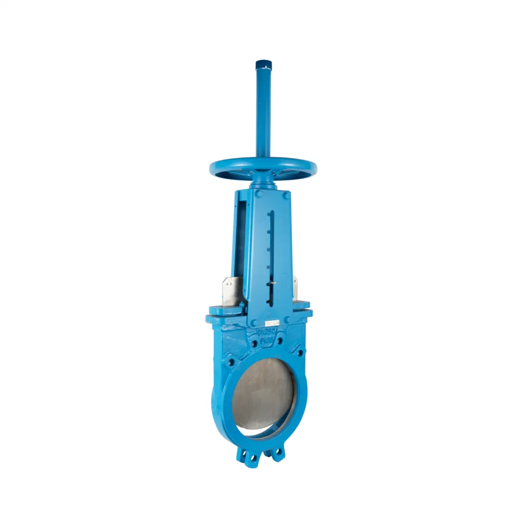 Wafer Knife Gate Valve with Double-Sided Flange and Gearbox