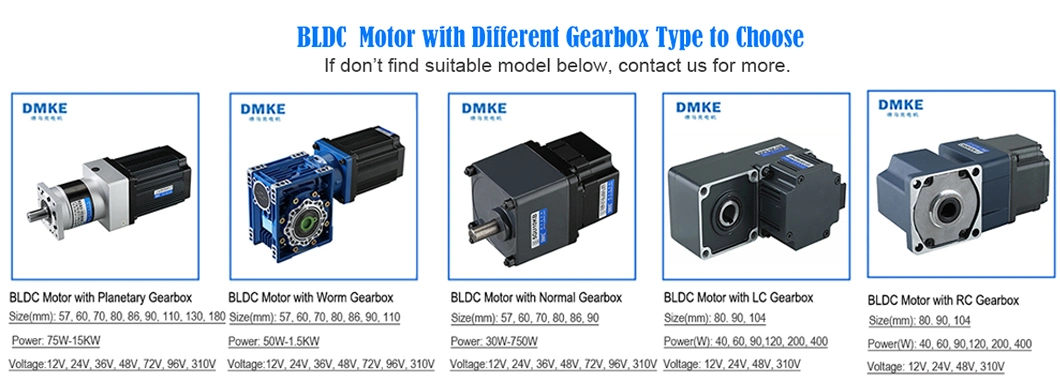 Beudmke Factory Supply Custom 24V 1000W 600W 1: 100 20 Rpm 40nm DC Worm Drive Gearbox with Electric Motor Gearbox