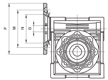 380V 50Hz AC Gear Motor Nmrv Worm Industrial Drive Transmission Gearbox