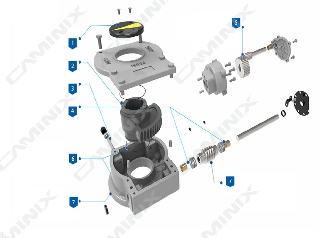 Self-Locking and Self-Lubricated Worm Gear for Butterfly Valve Plug Valve Ball Valves Actuator