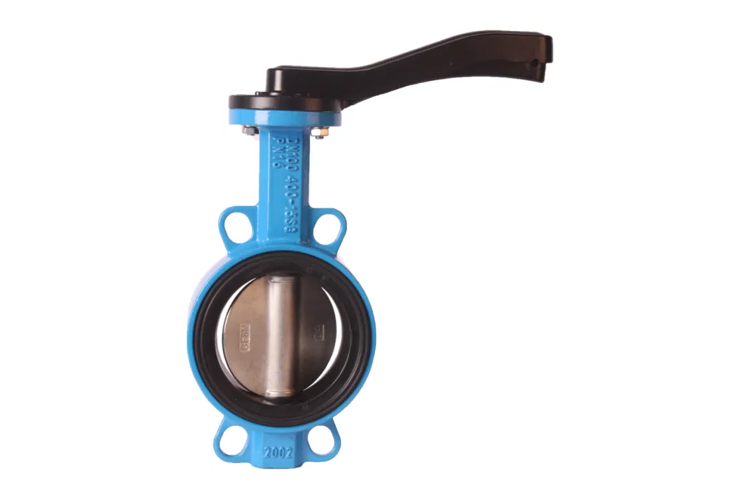 Electric Pneumatic Gearbox Actuator Lever Operated Ductile Iron Wafer Type Butterfly Valve