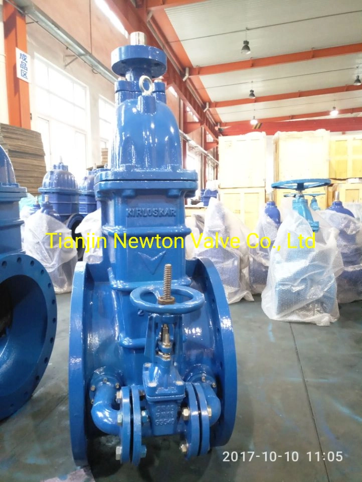 BS5150 BS5163 DIN3352 F4 F5 Awwa C515 C509 API600 API6d Ductile Cast Iron Rubber Coated Solid Wedge Gate Sluice Valve with Gearbox Operator Electric Actuator