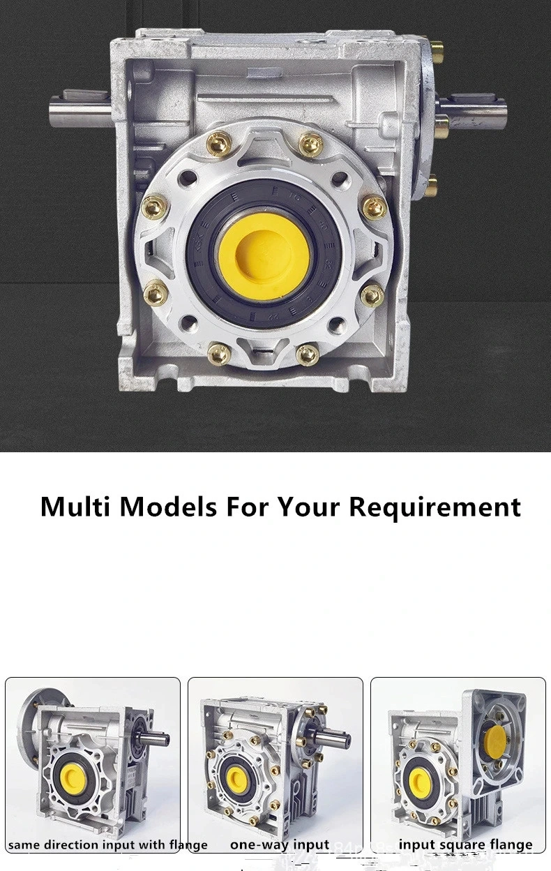 Right-Angle Worm Wheel Gearbox with Output Flange