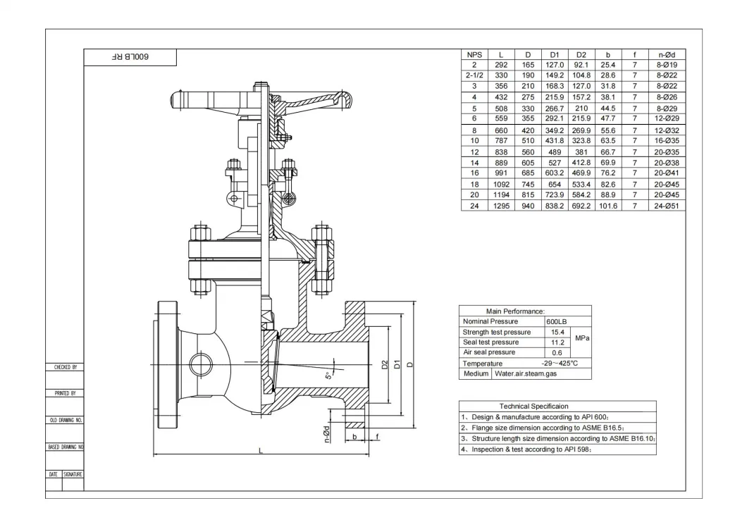 Hand Wheel/Bevel Gear/Electric/Pneumatic Stainless Steel/Carbon Steel/Ss CF8/Wcb Flange Wedge Gate Valve