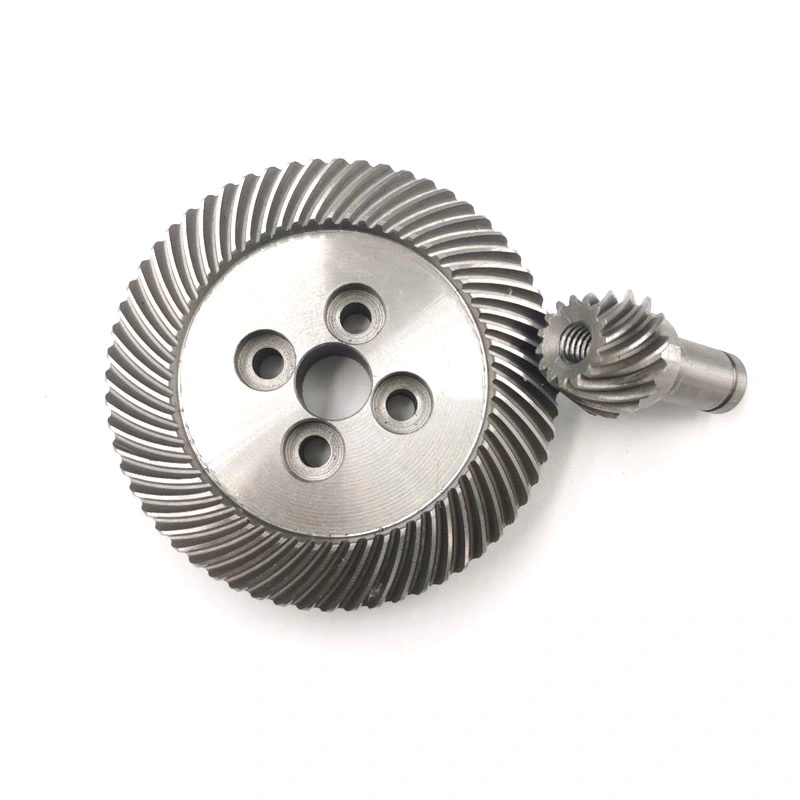 Stainless Steel Aluminum Metric Steering Spline Shaft Pinion Wheel Hobbing Forged Straight Spiral Bevel Worm spiral Gear