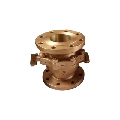 ASTM A216/válvula de bola flotante de brida de engranaje de tornillo sinfín de latón