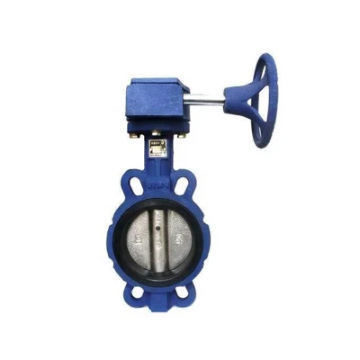  Fundición de hierro dúctil cuerpo Ci Rueda Wafer Válvula de mariposa DN250 PN16