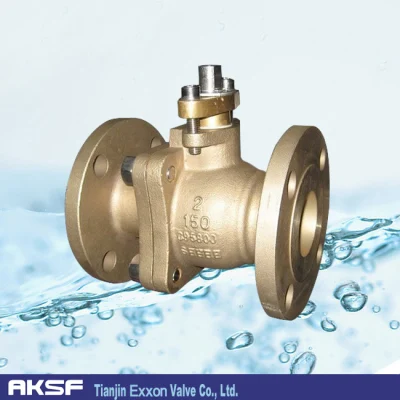 ASTM A216/válvula de bola flotante de brida de engranaje de tornillo sinfín de latón