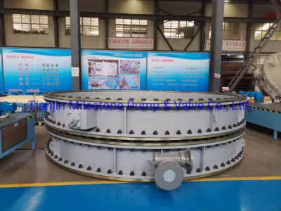 DN2000 excéntrico viaje Industrial La válvula de mariposa para controlar el agua del mar y el mundo
