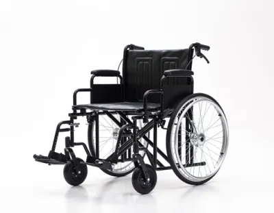  Manual de acero, reforzado con habla Rueda, silla de ruedas, frenos de tambor (YJ-010Q)