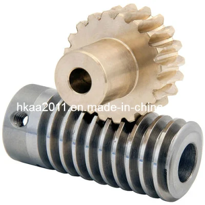  Engranaje de accionamiento de tornillo sinfín de acero inoxidable y engranaje recto de transmisión de latón