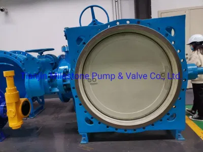 DN2000 excéntrico viaje Industrial La válvula de mariposa para controlar el agua del mar y el mundo