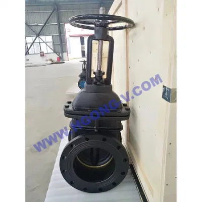API/ANSI/DIN/BS rueda manual de pie de elevación WCB 304 Ggg40 Matel Válvula de compuerta de hierro fundido con reborde de asiento de latón