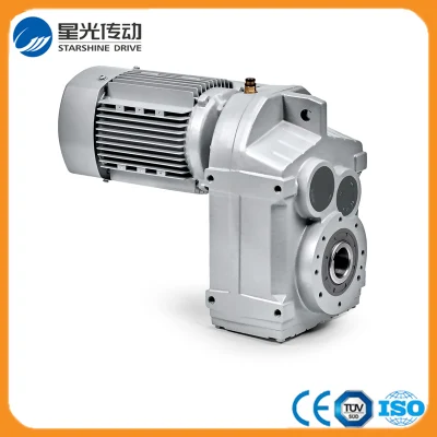  Motor de engranaje de eje paralelo, caja de cambios de engranaje helicoidal con reductor de velocidad de eje hueco.