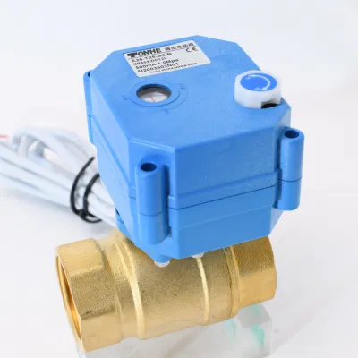 2 Vía Control Eléctrico Válvula de Bola de Agua de Latón Actuador Motorizado Válvula de Bola de Latón con Operación Manual (T25-B2-B)