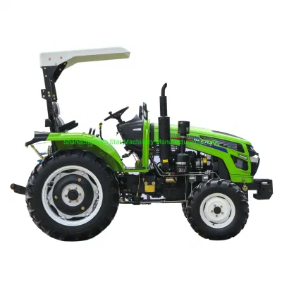  X 60HP 70CV Tractor pequeño huerto Mini 4WD de la comunidad de las cuatro ruedas orugas césped Paddy Gran Jardín caminando China Fabricante de Maquinaria Agrícola Tractor