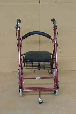  Bastidor de Walker plegable ligero Rollator Manual exterior para ancianos Cuidado en el hogar