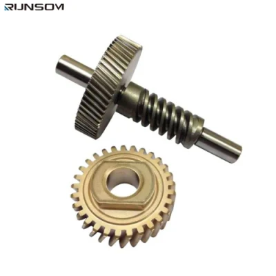 Precio del fabricante Acero inoxidable de la dirección diferencial de bisel de metal personalizado Engranaje de acero engranaje de tornillo sinfín pequeño