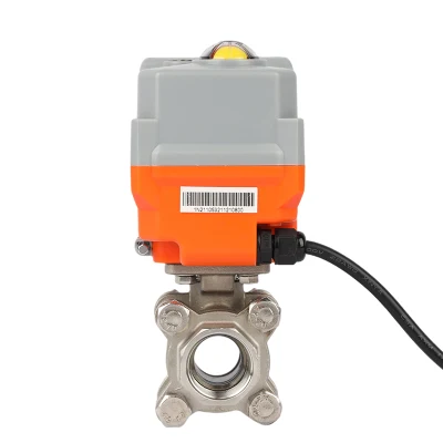 2 vías SS304 válvulas motorizadas 220V válvula de control de flujo eléctrica Válvula de bola del actuador automática accionada por motor del actuador
