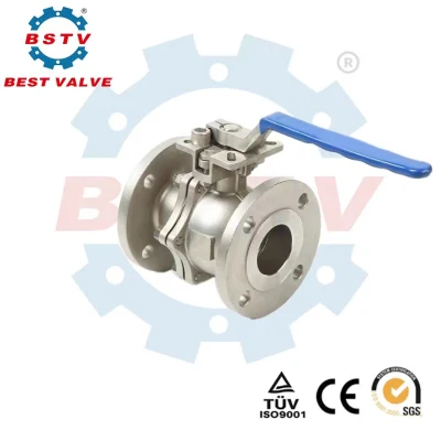  Válvula de bola con brida tipo CF8M SS304 con montaje ISO Almohadilla