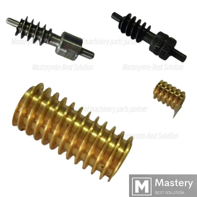  Metal/Cobre/Brass tornillo sinfín/eje de engranaje roscado por CNC Mecanizado buena Calidad para piezas de automoción/vehículos/motocicletas