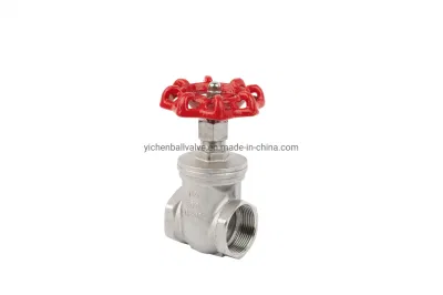  Rosca interna de acero inoxidable detener la rueda de la válvula de compuerta Válvula de retención de la bomba de tubo de agua