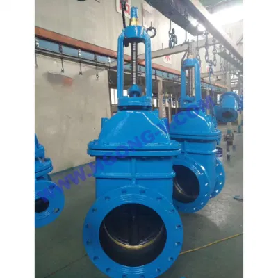API/ANSI/DIN/BS rueda manual de pie de elevación WCB 304 Ggg40 Matel Válvula de compuerta de hierro fundido con reborde de asiento de latón
