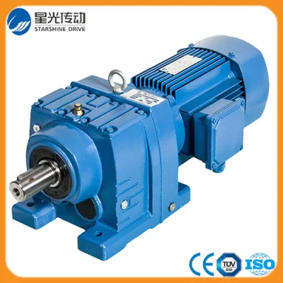  0.12-160kw pie y en línea de montaje de brida helicoidal Coaxial Caja de velocidades del motor de accionamiento