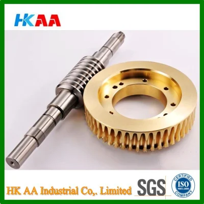  Eje de tornillo sinfín de acero inoxidable, engranaje de tornillo sinfín de latón fabricado en China