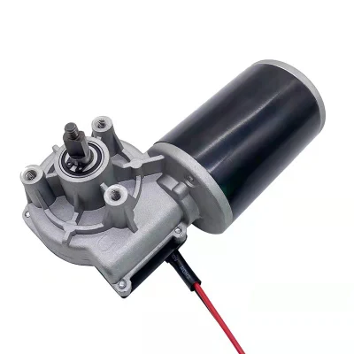  Elevado par motor 12V 24V DC Micro Gusano de limpiaparabrisas Motorreductor 12 24 Volt eléctrico puerta corrediza automática del garaje Abrepuertas Motor DC cepillo