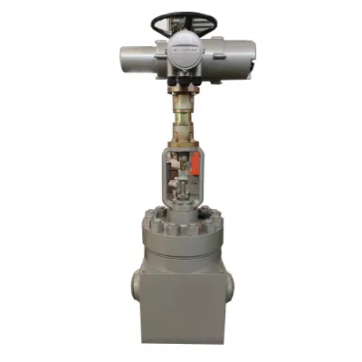Válvula de control de agua eléctrica con actuador y posicionador de válvula.