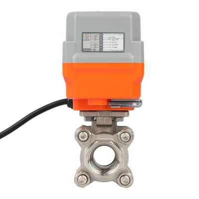 2 vías SS304 válvulas motorizadas 220V válvula de control de flujo eléctrica Válvula de bola del actuador automática accionada por motor del actuador