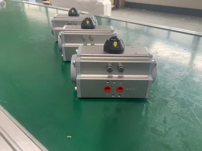  Una sola prueba de agua de doble acción del actuador de engranaje helicoidal del actuador de válvula neumática