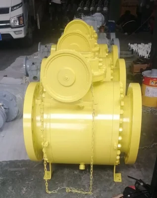  API 6D / acero al carbono forjado de alta presión de acero inoxidable 900lb/1500lbs/2500lb de la rueda de la cadena opera /Marcha que se utilizó el muñón / flotante Válvula de bola (P347F)