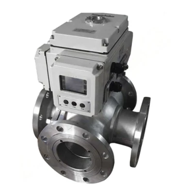  Válvula de bola de brida de acero inoxidable/acero fundido de cuatro vías GB/ANSI/JIS/DIN dura/blanda Actuador de engranaje helicoidal/eléctrico/neumático de canaleta/flotante de sellado