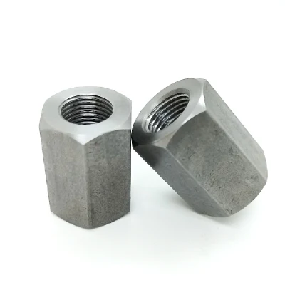 Tuerca larga de acero al carbono del conector hexagonal doble exterior