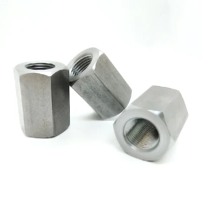  Tuerca larga de acero al carbono del conector hexagonal doble exterior