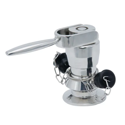  Acero inoxidable SS316 Manual higiénico Sanitario válvula de muestra aséptica con pinza Con cadena