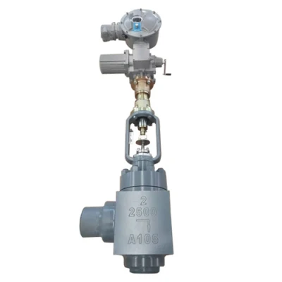 Válvula de control de agua eléctrica con actuador y posicionador de válvula.