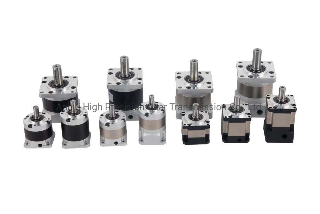 NEMA Low Backlash Precision Round Square Flange Spur Gear Planetary Transmission Gearbox for Stepper and Servo DC Motor