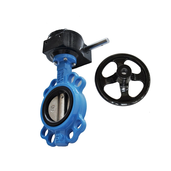 Worm Gear Actuator with EPDM Rubber Seat Di Wafer Butterfly Valve