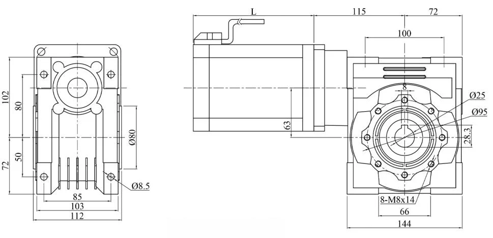 12V 60 Rpm 100rpm 200rpm 57nm 1200W 1200watt Worm Geared Brushless Motor