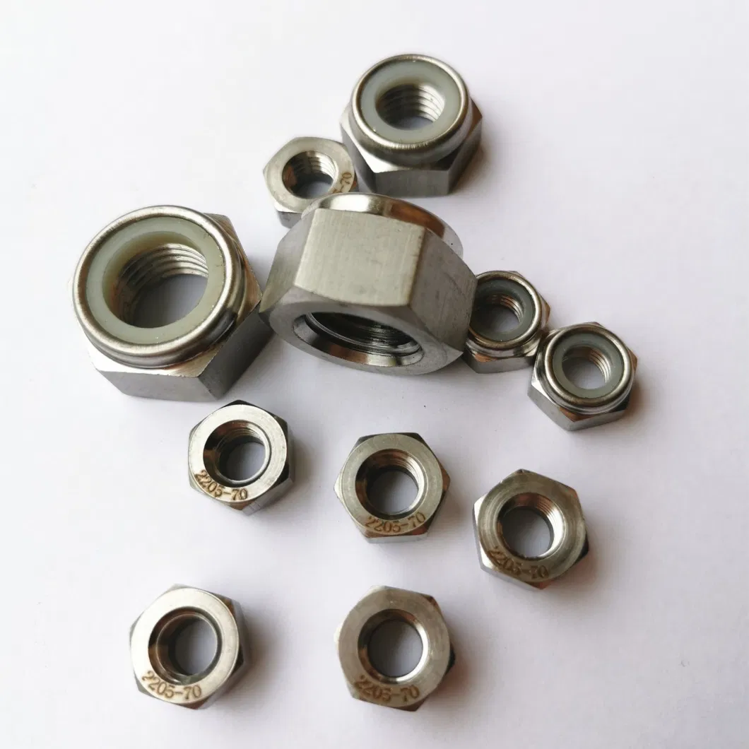 Super Duplex2205 2507 1.4410 1.4462 Nylock Nut Prevailing Torque Type Hexagon Hex Thin Nut with Nonmetallic Insert