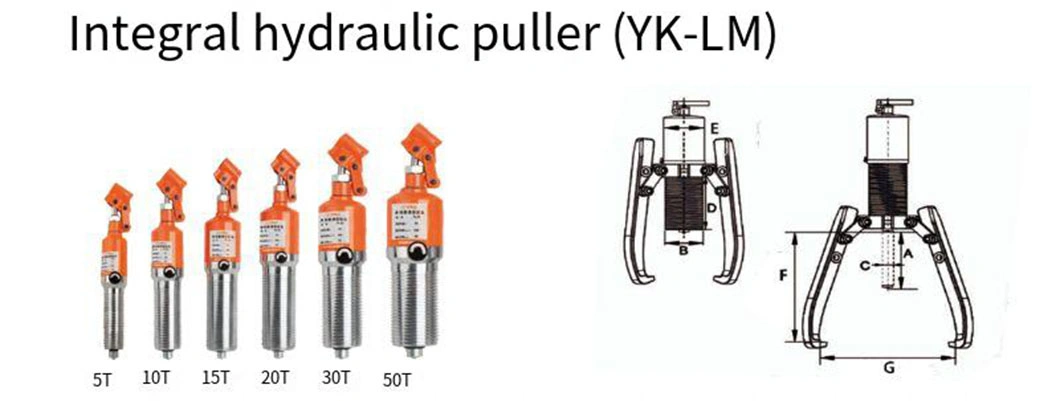 Hydraulic Puller Chuck Type 20t Hardware Power Tool Three-Clawed Simple Extractor Frame Bearing Dent Cable Zip Gear Inner 3 5 10 15 20 30 50 Ton Puller