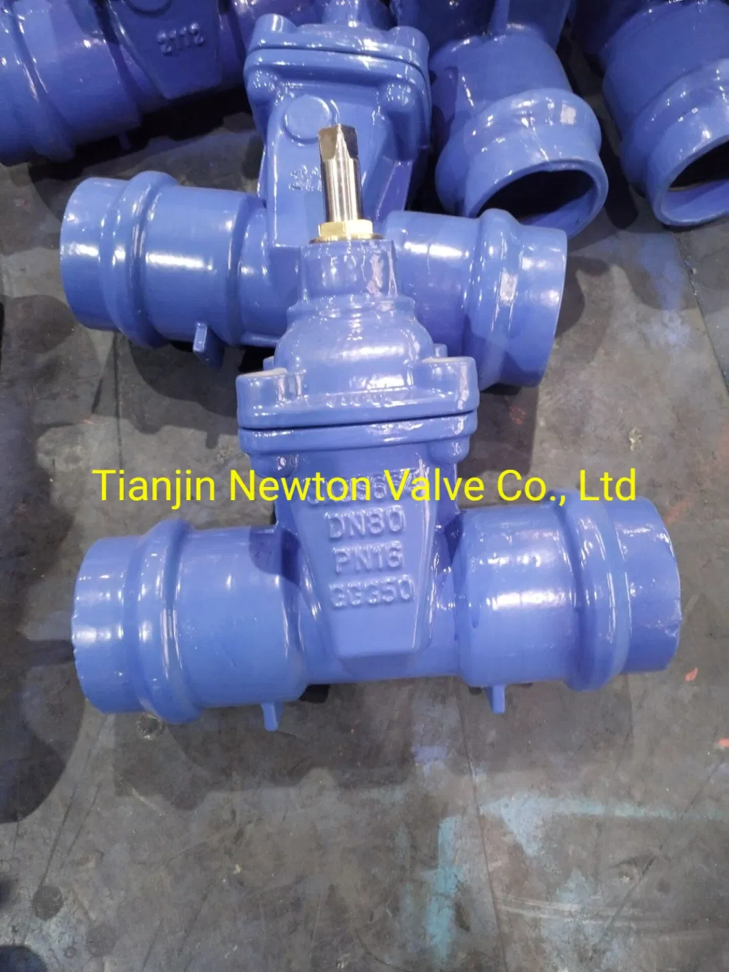 Resilient Seat Gate Valve DIN3352 F4 F5 with by Pass Valve Gearbox with Top Flange ISO 5210 ISO 5211 Mounting Pad with Electric Actuator Chain Handwheel Gearbox