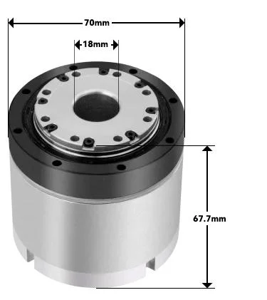 48V BLDC Harmonic Servo Gear Motor 75 W Diameter 70mm Servo Rotary Actuator Harmonic Wave Gear Reducer Servo Robot Joint Module