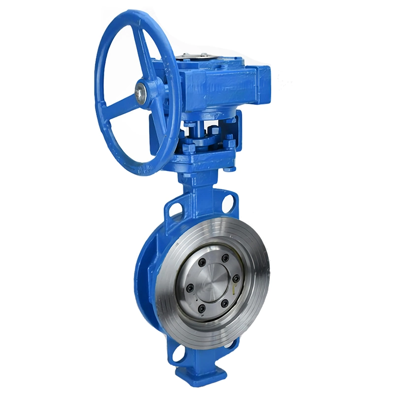 Hot Selling Triple Eccentric Worm Gear Driven Wafer Butterfly Valve D373h-16c DN65 A216 Metal Hard Sealed Wafer Style Butterfly Valve