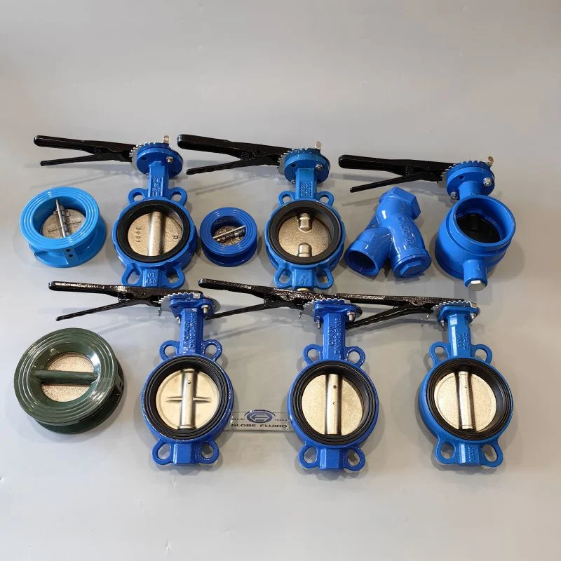 Butterfly Valve Wafer Type Ductile Iron Worm Gearbox EPDM Seat Cast Iron Di Ci Pn10 Pn16